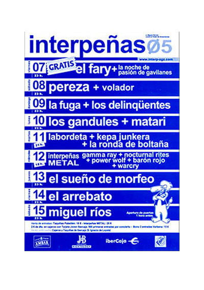 Fiestas del Pilar de Zaragoza 2005. Pabellón Interpeñas Zaragoza 2005. Pilar 2005. Fiestas del Pilar 2005. Peñas Zaragoza. Federación Interpeñas de Zaragoza. Cartel Fiestas del Pilar año 2005 Interpeñas Zaragoza.