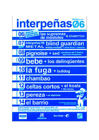 Fiestas del Pilar de Zaragoza 2006. Pabellón Interpeñas Zaragoza 2006. Pilar 2006. Fiestas del Pilar 2006. Peñas Zaragoza. Federación Interpeñas de Zaragoza. Cartel Fiestas del Pilar año 2006 Interpeñas Zaragoza.